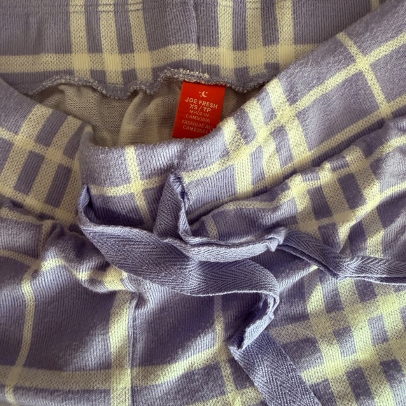 Purple Ultra Soft Material Velvety Checkered Lounge Pants/Pajamas Plaid - Picture 4 of 4